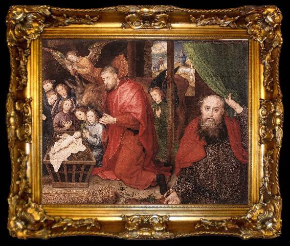 framed  GOES, Hugo van der Adoration of the Shepherds (detail) sg, ta009-2